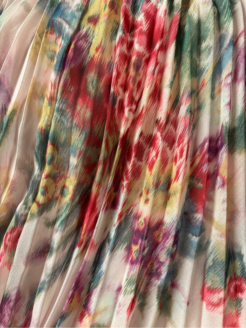 Zimmermann Pink Floral Print Pleated Skirt Size 1 - Picture 2 of 8